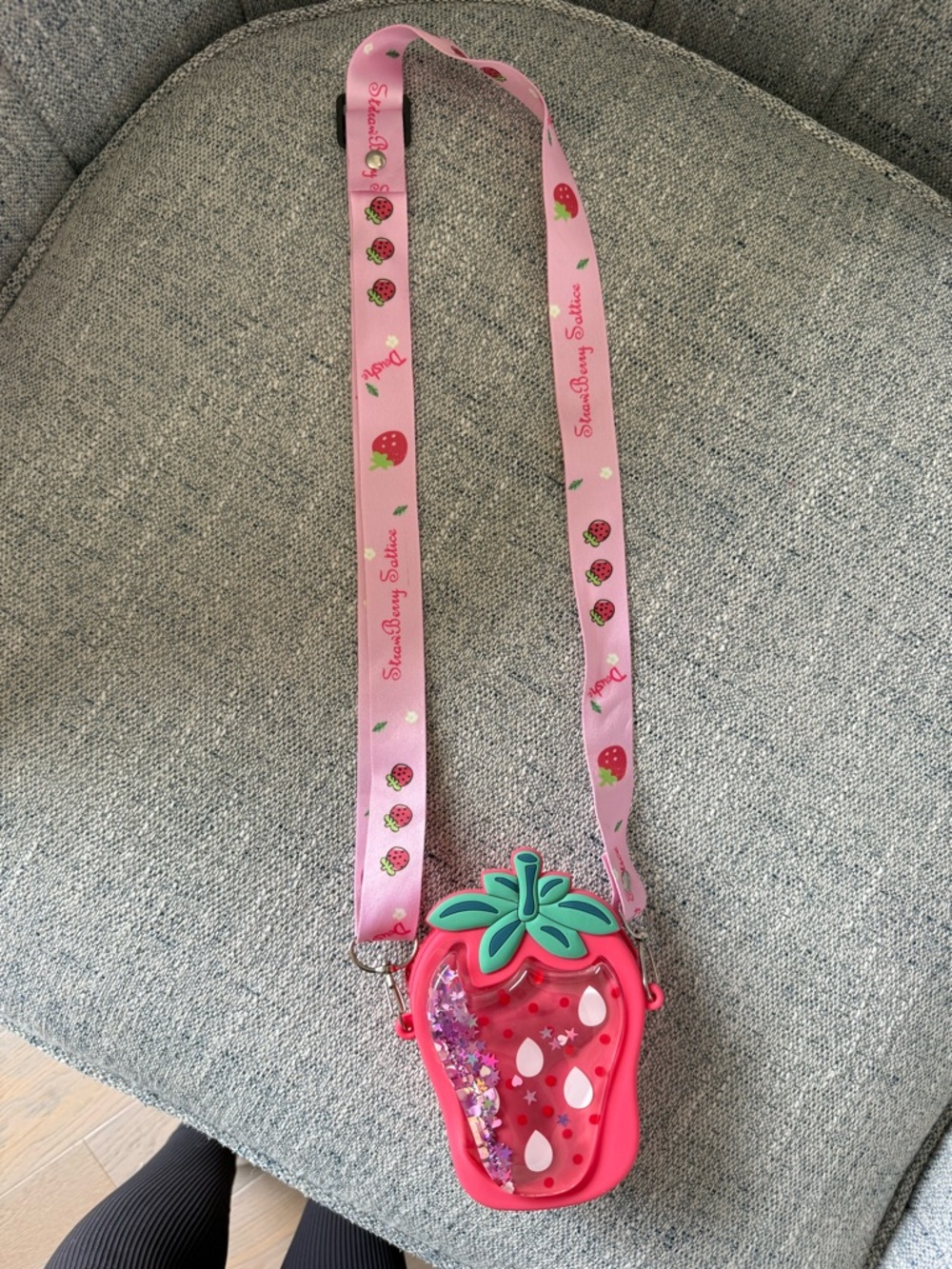 Strawberry Silicone Crossbody Bag for Kids